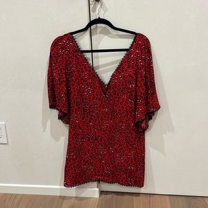Red Leopard Mini Dress